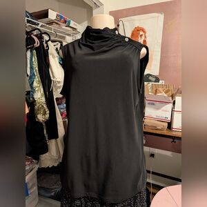 DKNY Black Sleeveless‎ Top Size XL